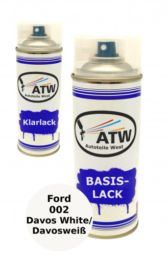 Autolack für Ford 002 Davos White/Davosweiß
